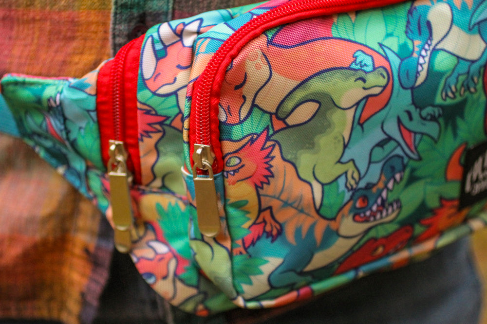 Funny Dinosaur Fanny Pack Waist Bag Dino Hip Bum Bag for Man Women Outdoors  Running Hiking
